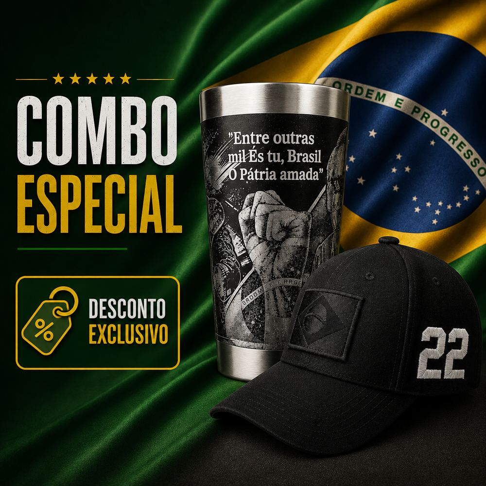 Combo Boné Use 22 + Copo Pátria Amada